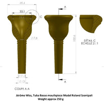 Load image into Gallery viewer, Jerome Wiss “r. Szentpali” Tuba Mouthpieces