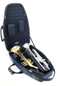 Marcus Bonna Flight Case For 1 Piston Trumpet And 1 Flugelhorn Mb [col:black Nylon]